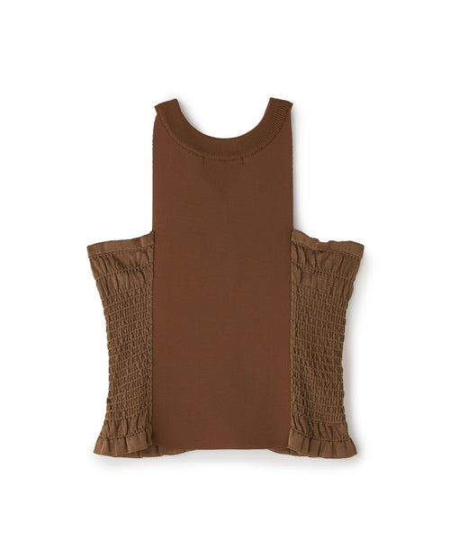 ADAM ET ROPÉ FEMME / 【TAN】SHIRRING VEST (トップス / タンクトップ 