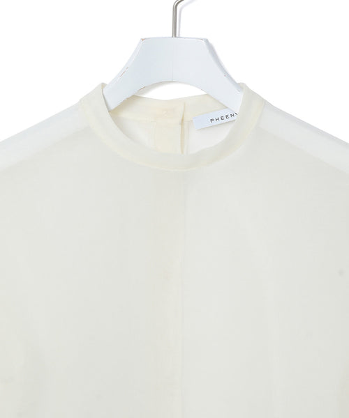 PHEENY Seer double knit stand collar top