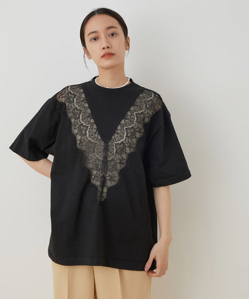 ADAM ET ROPÉ FEMME / 【CAMBER×VIOLETTE ROOM】レースTEE BLACK ...