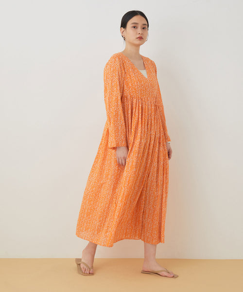 ADAM ET ROPÉ FEMME / 【ne Quittez pas】COTTON VOILE ZIGZAG GOWN