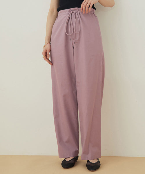 AURALEE WASHED FINX TWILL EASY WIDE PANT