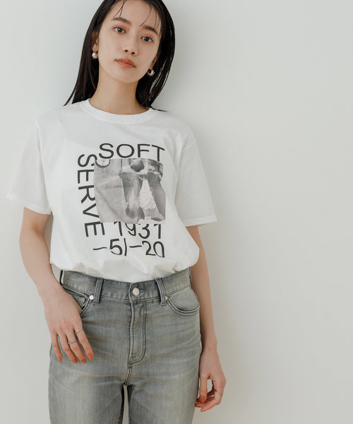 ADAM ET ROPÉ FEMME / フォトプリント半袖Tシャツ (トップス / Tシャツ