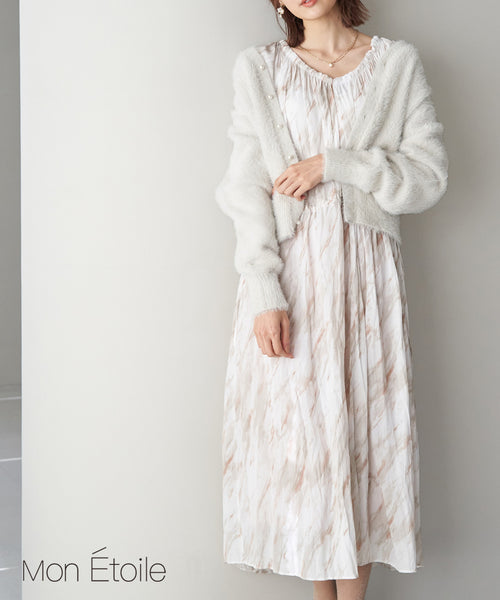 ROPÉ PICNIC(ロペピクニック) / 【一部店舗限定】【Mon E'toile/モンエトワール】ストーンプリントギャザーDRESS  (ワンピース / ドレス) 通販｜J'aDoRe JUN ONLINE