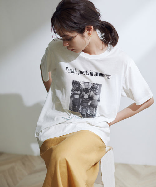 ROPÉ / 【LIFE】モノクロフォトTEE (トップス / Tシャツ/カットソー