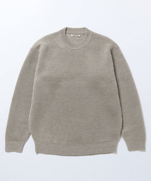 AURALEE HEMP RIB KNIT BIG P/O - ニット/セーター