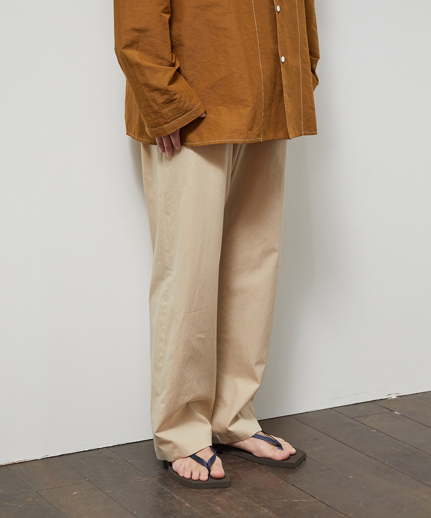 AURALEE WASHED FINX TWILL EASY WIDE PANT