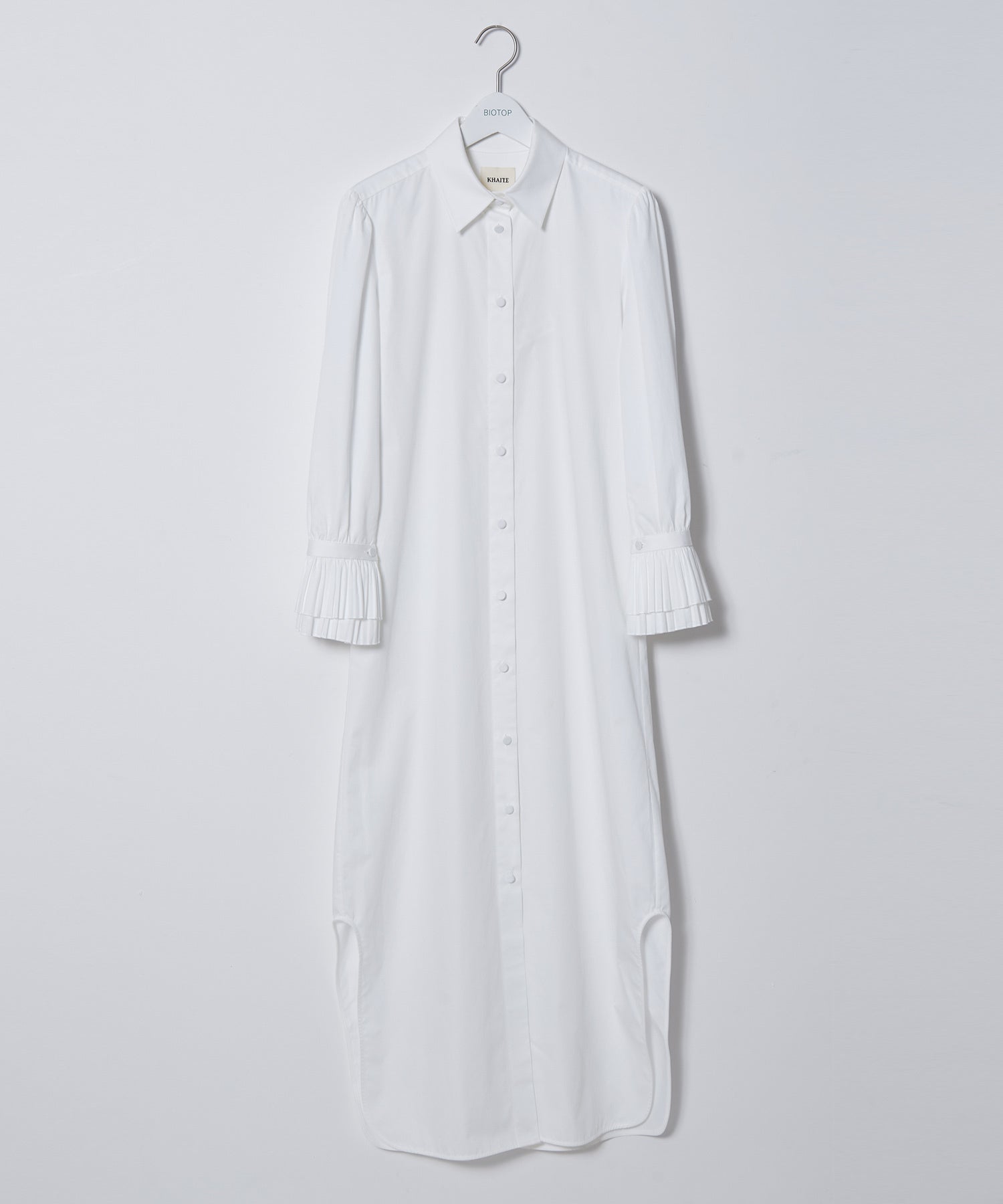 yo BIOTOP Silk jersey collar dress - ロングワンピース