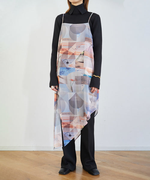 ADAM ET ROPÉ FEMME / 【PHEENY】Print chiffon asymmetry dress ...