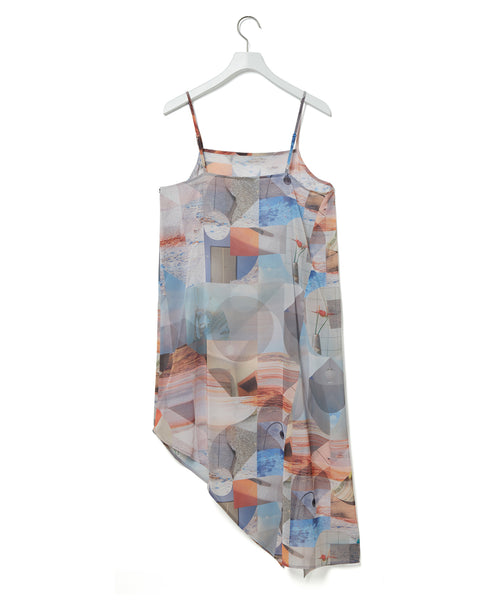 ADAM ET ROPÉ FEMME / 【PHEENY】Print chiffon asymmetry dress