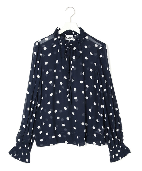 ADAM ET ROPÉ FEMME / 【GANNI】Printed Georgette Blouse (トップス