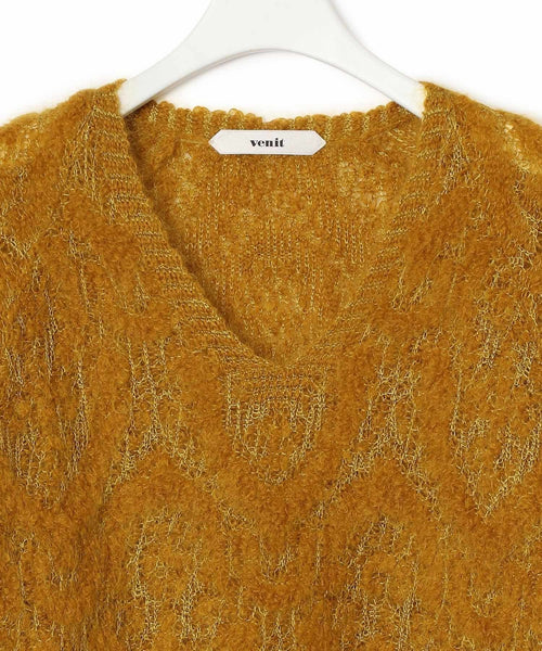 ADAM ET ROPÉ FEMME / 【VENIT】MOHAIR JAQUARD KNIT (トップス