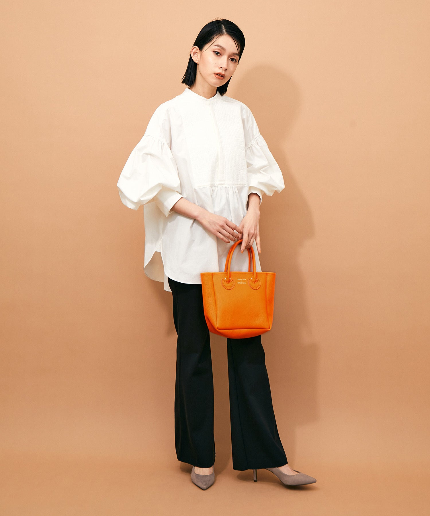 【YOUNG\u0026OLSEN】別注 EMBOSSED LEATHER TOTE S