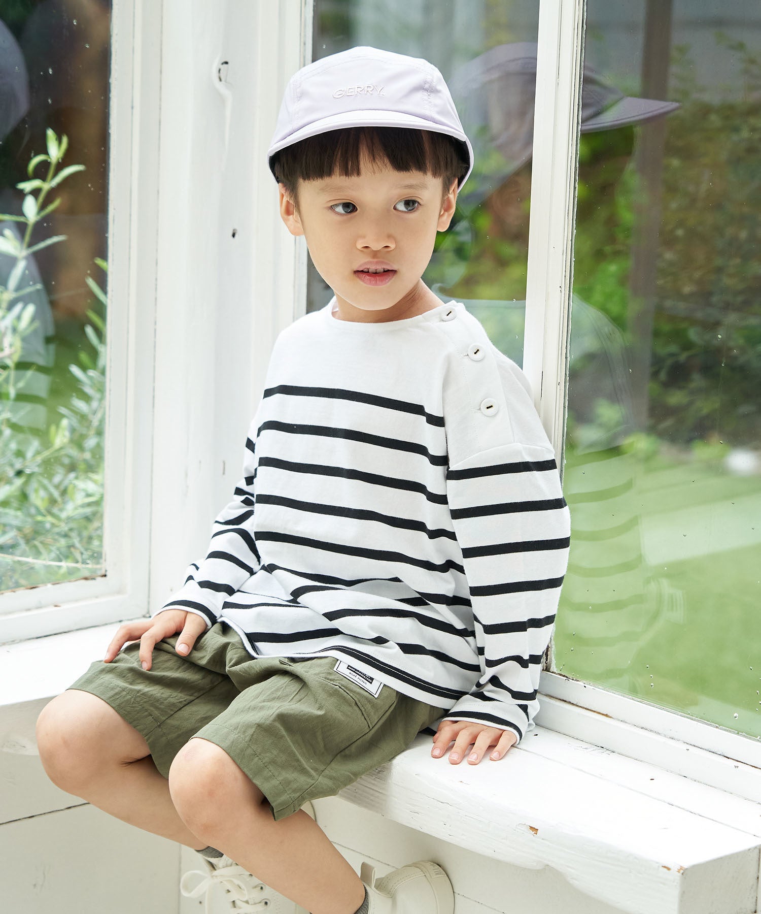 KIDS】【TRUE COTTON】肩釦ボーダープルオーバー ｜ ROPE' PICNIC ロペ