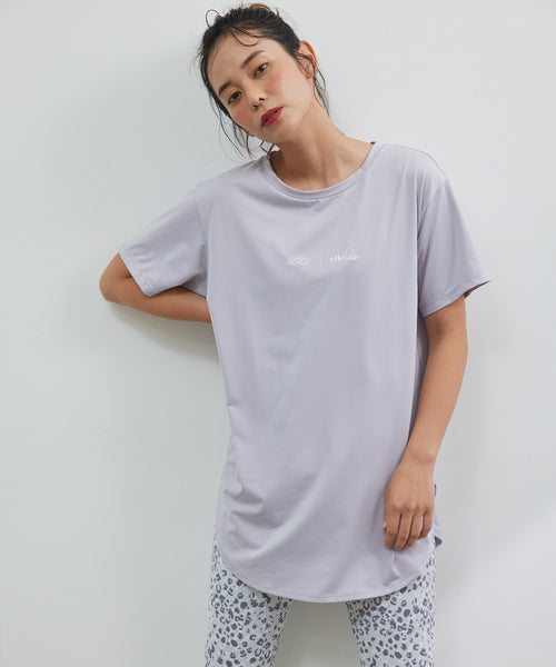 NERGY×ellesse】UV&吸水速乾 ロゴプリントビッグTシャツ (トップス / T