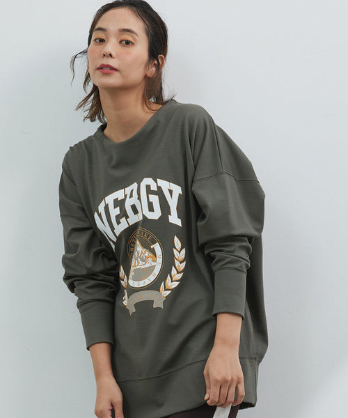 NERGY / NERGY UNIVERSITY プリント長袖Tシャツ (トップス / Tシャツ