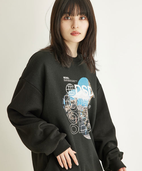 JUNRed / ODD STUDIO WORLD DIGITAL PRINTING SWEAT SHIRTS (トップス