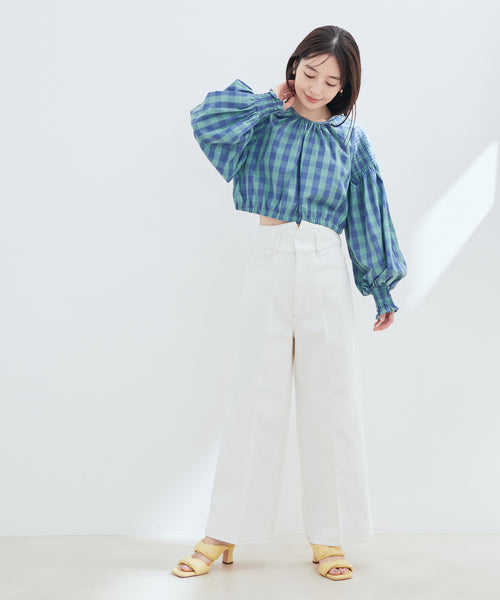 ZARA 新品 ギンガムチェックブラウス Sサイズ