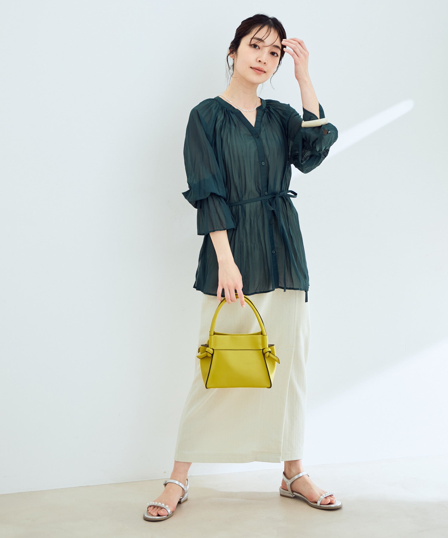 3WAYワッシャーシアープリーツブラウス｜J'aDoRe JUN ONLINE OUTLET