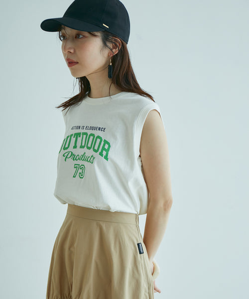 VIS / 【OUTDOOR PRODUCTSコラボ】ロゴノースリーブTシャツ (トップス