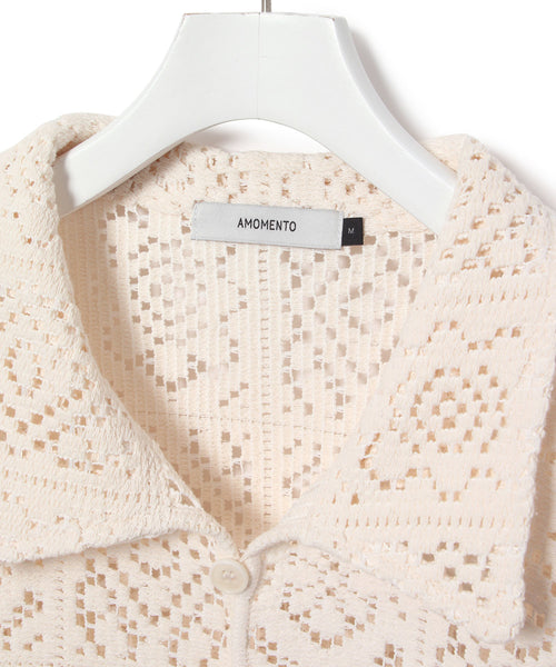 ADAM ET ROPÉ FEMME / 【AMOMENTO】CROCHET SHIRTS M (トップス