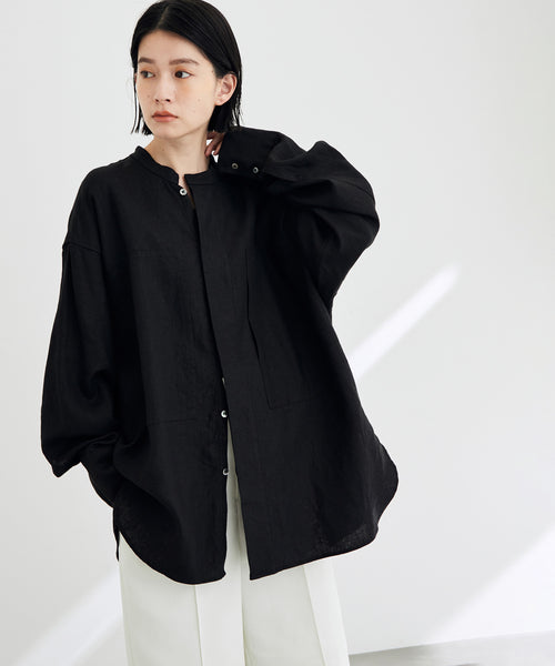 ADAM ET ROPÉ FEMME / 〈SHARE CLOSETシリーズ〉リネンバンドカラー