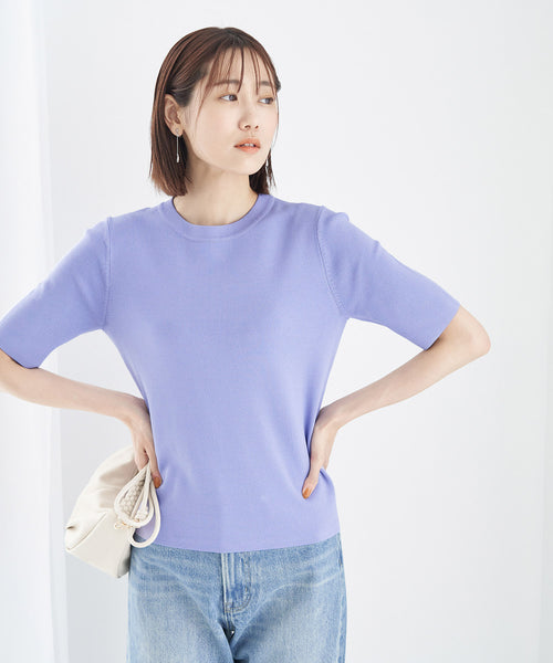 ROPÉ PICNIC / Beauty knit/ハーフスリーブニットトップス/WEB限定