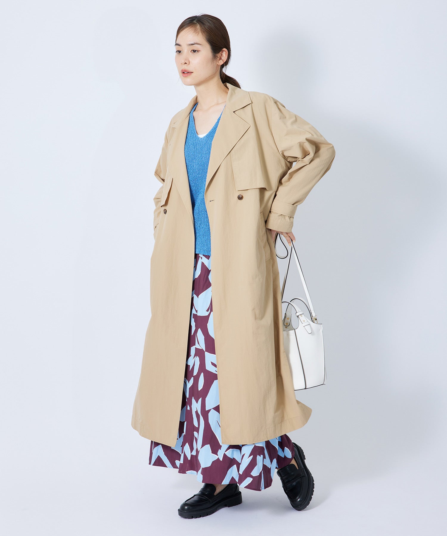 ＜6(ROKU)＞NYLON BIG TRENCH COAT/コート