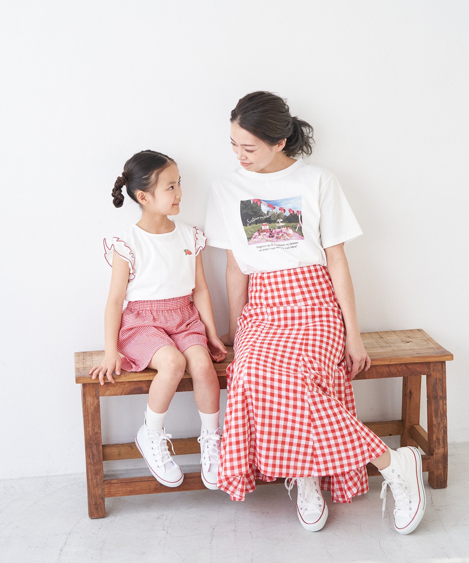 KIDS】【Bonne Maman × ROPE' PICNIC】ギンガムチェックショートパンツ