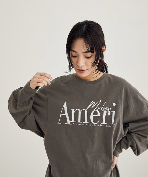 SALON adam et ropé(サロン アダム エ ロペ) / 【Americana for SALON】L/S 編み立てリブロゴプリントロングTシャツ  (トップス / Tシャツ/カットソー) 通販｜J'aDoRe JUN ONLINE