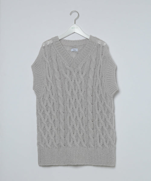 BIOTOP / WOMENS【Allege.】Mohair Cable Knit Vest (トップス