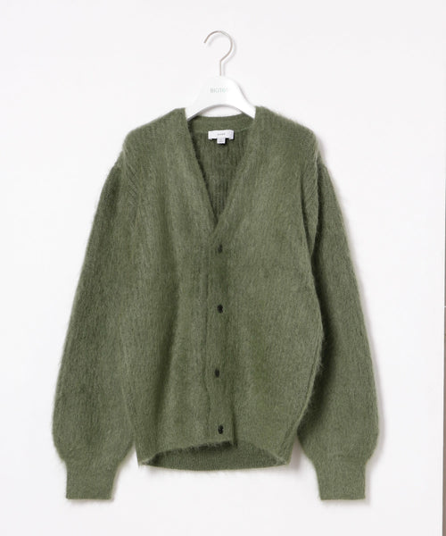 HYKE】MOHAIR CARDIGAN オリーブ-