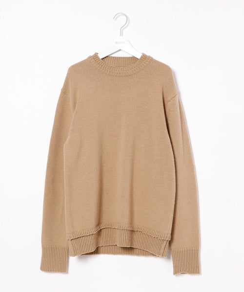 BIOTOP / WOMENS【Maison Margiela】ELBOW PATCH CREW NECK KNIT