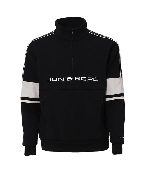 JUN&ROPÉ MEN / 【セットアップ対応】フロントロゴハーフZIPブルゾン