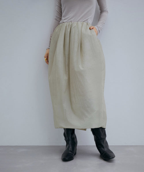 【AMOMENTO】SHEER PADDED ROUND SKIRT