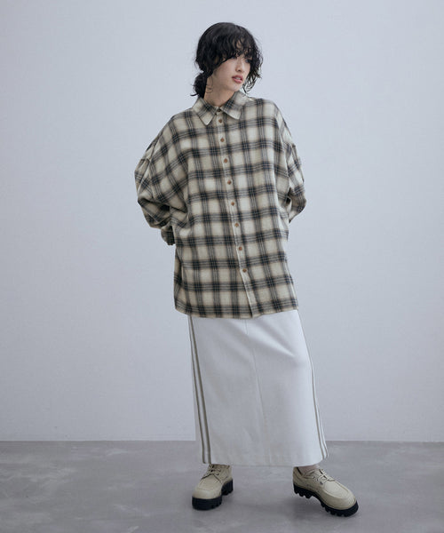 ADAM ET ROPÉ FEMME / 【PROVOKE】BIG FLANNEL SHIRT (トップス