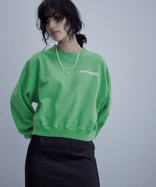 ADAM ET ROPÉ FEMME / 【SPORTY&RICH】 DISCO CROPPED CREWNECK