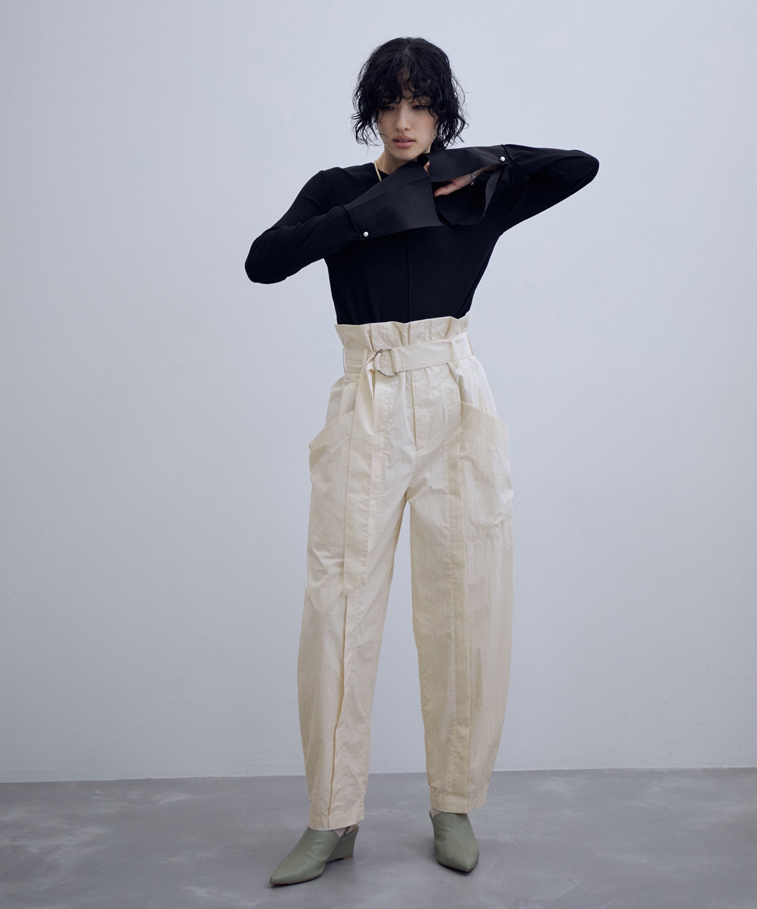 ADAM ET ROP'E wool trousers 1タックパンツ