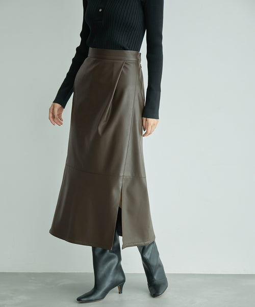 ROPÉ / フェイクレザースリットタイトスカート (スカート / スカート