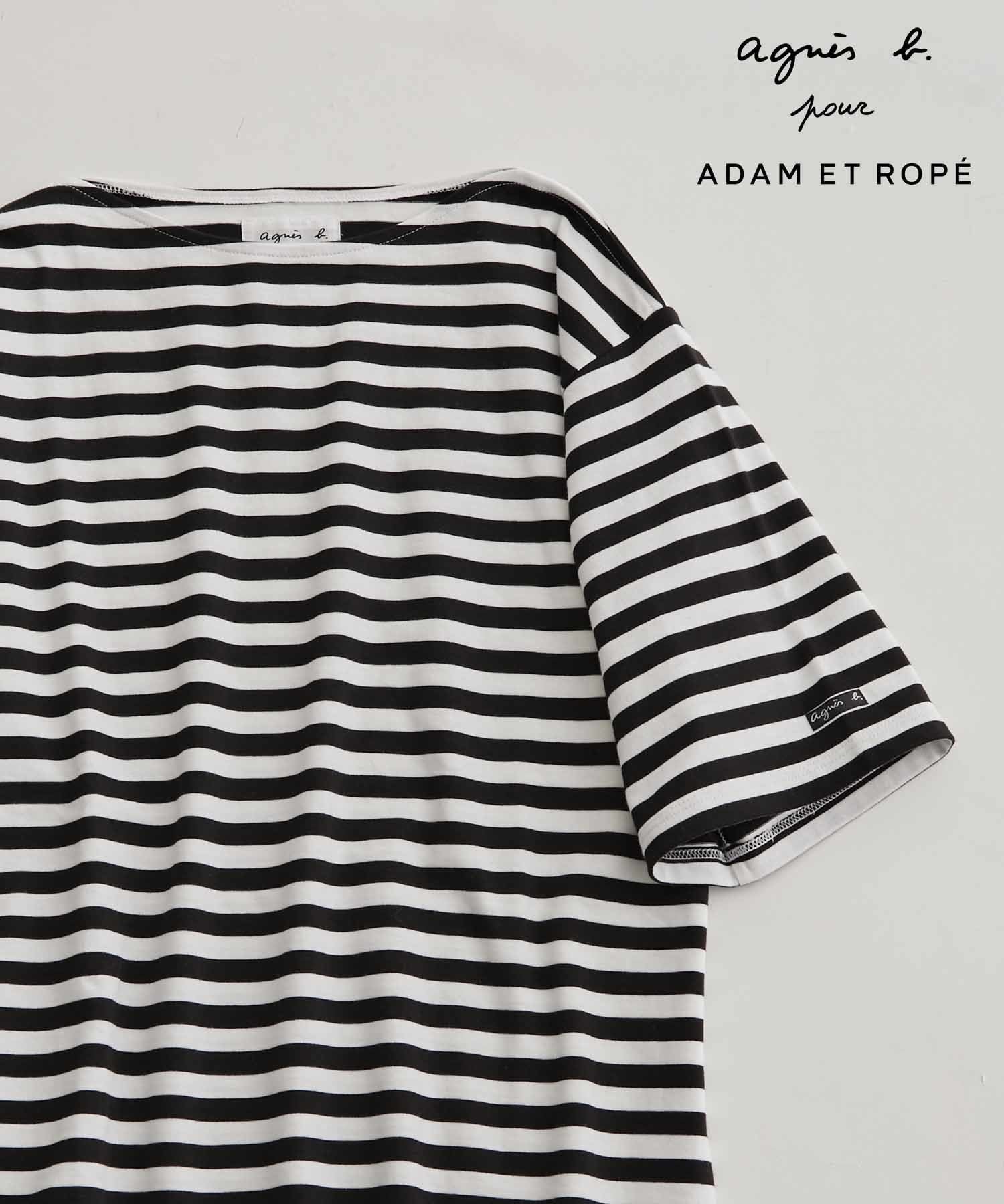 agnès b. Adam et Rope ボーダーシャツTシャツ/カットソー(七分/長袖 