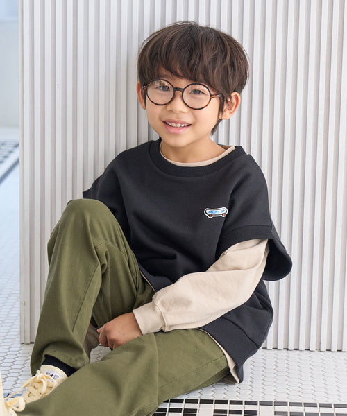 ROPÉ PICNIC KIDS / 【BOYS】レイヤード半袖プルオーバー (トップス