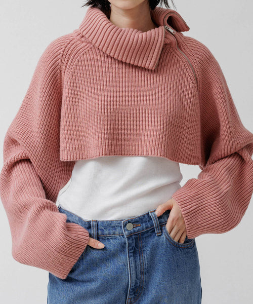 M TO R / ［TOPS］HALF ZIP KNIT TOPS (トップス / ニット/セーター