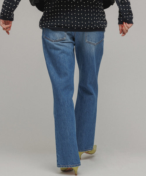 M TO R / ［PANTS］【M(ムウ) STANDARD DENIM】 MID FLAIR BLUE