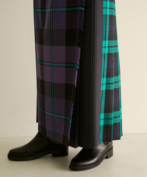 O'NEIL of DUBLIN for SALON】3カラーコンビキルトスカート