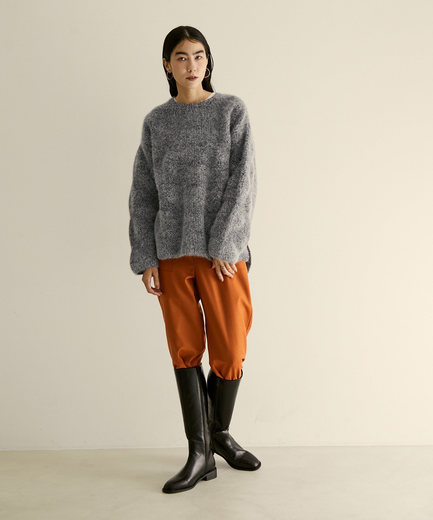 2022新生活 BATONER women FOX-WOOL CREW NECK - 通販 - lubo.com.pl