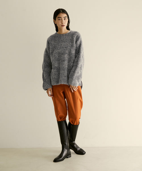 BATONER women FOX-WOOL CREW NECK-