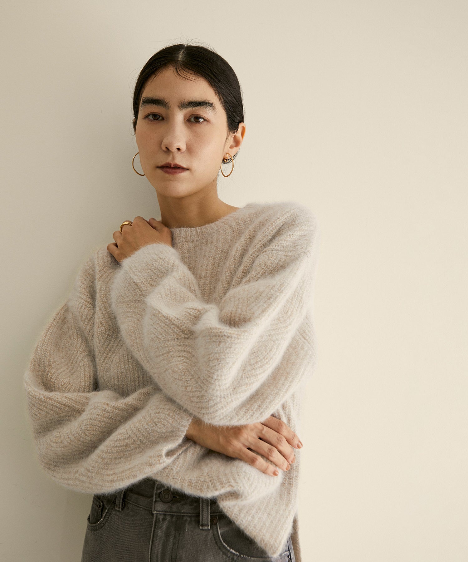 公式サイト限定】【BATONER（バトナー）】women FOX-WOOL CREW NECK