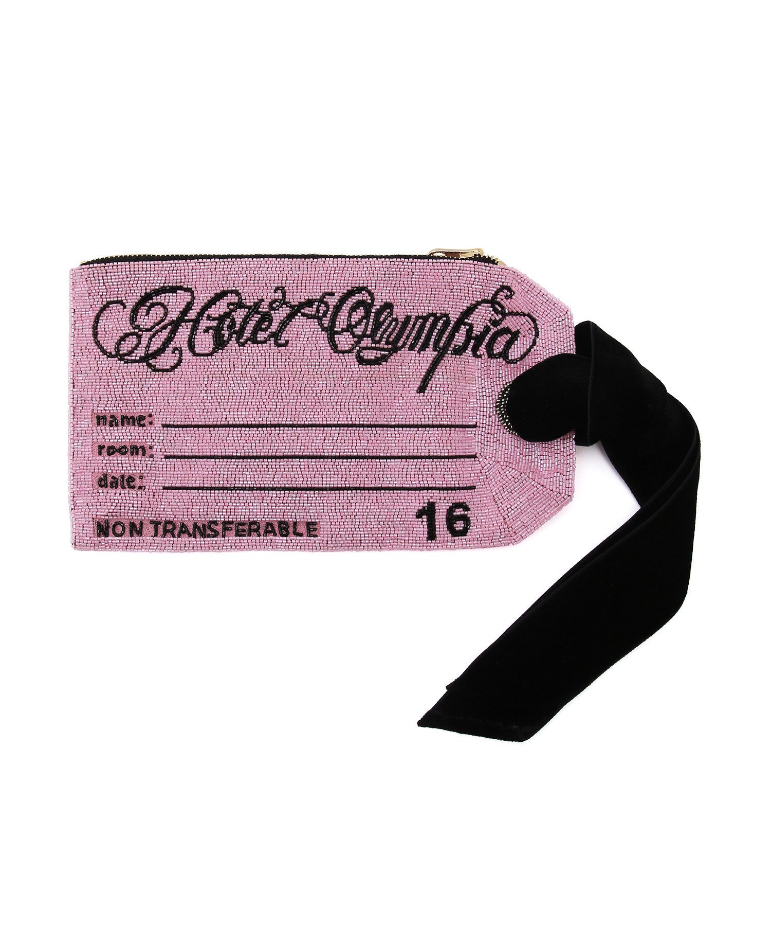 HOTEL OLYMPIA/ホテルオランピア】 Pink Luggage Tag Bag ピンク ...