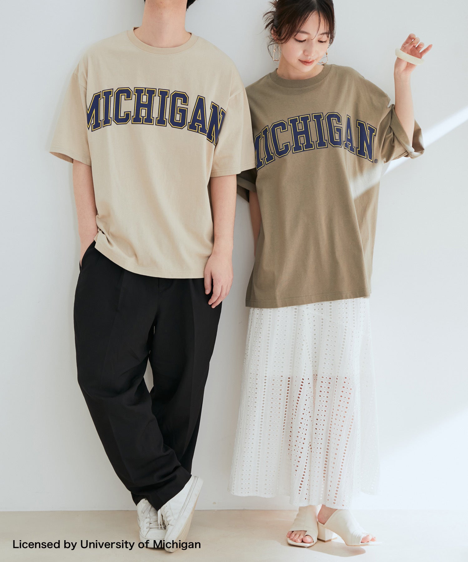 WEB限定】【vis-`a-vis別注】Michigan大学ビックシルエットロゴTシャツ