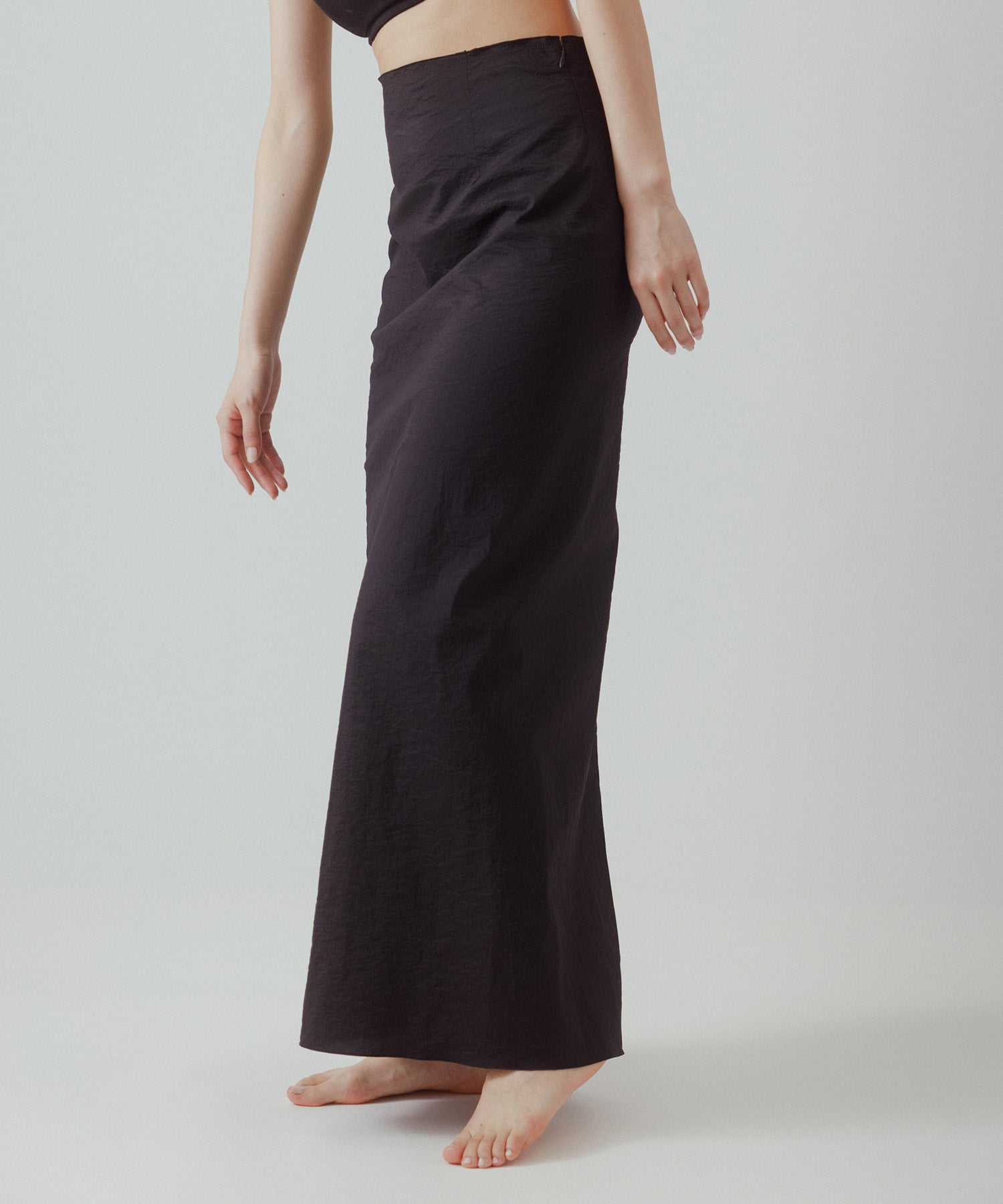 yo BIOTOP wool sheer skirt-