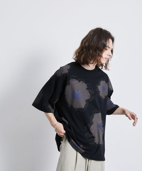 JUNRed / インクフラワー総柄Tシャツ (トップス / Tシャツ/カットソー ...